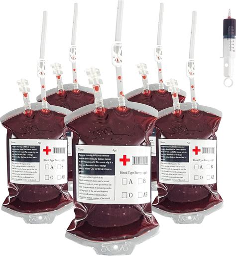 fake blood bags